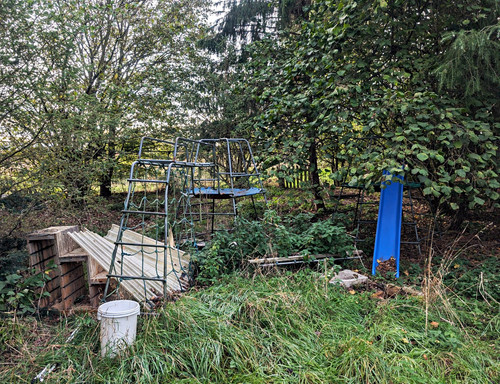 Metal climbing frame - climbing, play