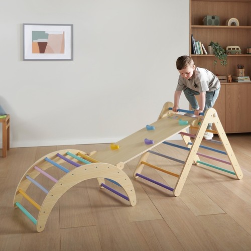 Wooden climbing frame play - wooden,