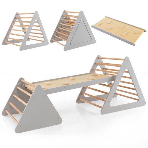 Wooden climbing frame - climbing,