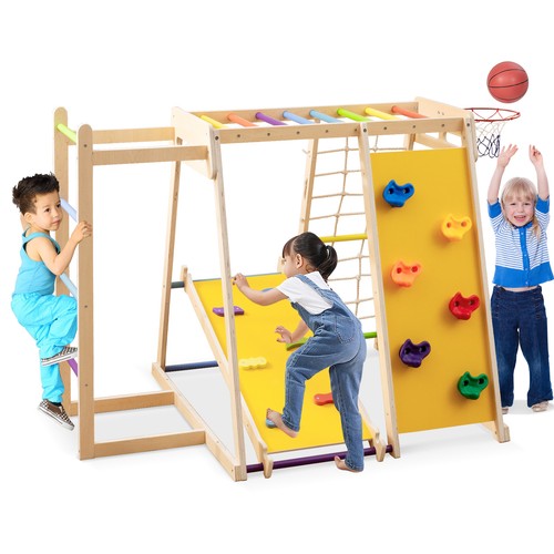 Jungle gym wood swing - in,