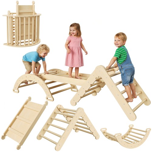 Wooden climbing frame - wooden,