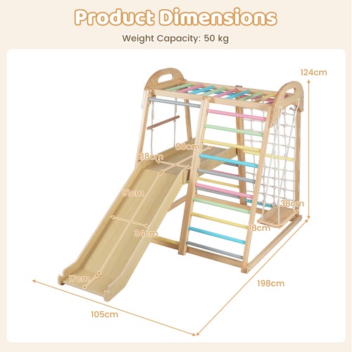 Wooden jungle gym - 8-in-1,